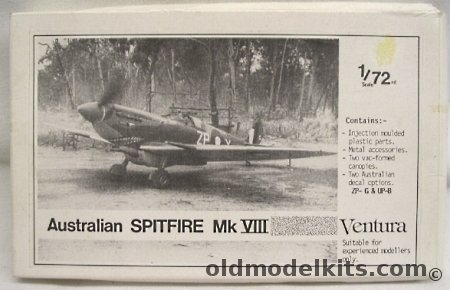 Ventura 1/72 Australian Spitfire Mk VIII - RAAF 'ZP-G' or 'UP-B', VN0203 plastic model kit
